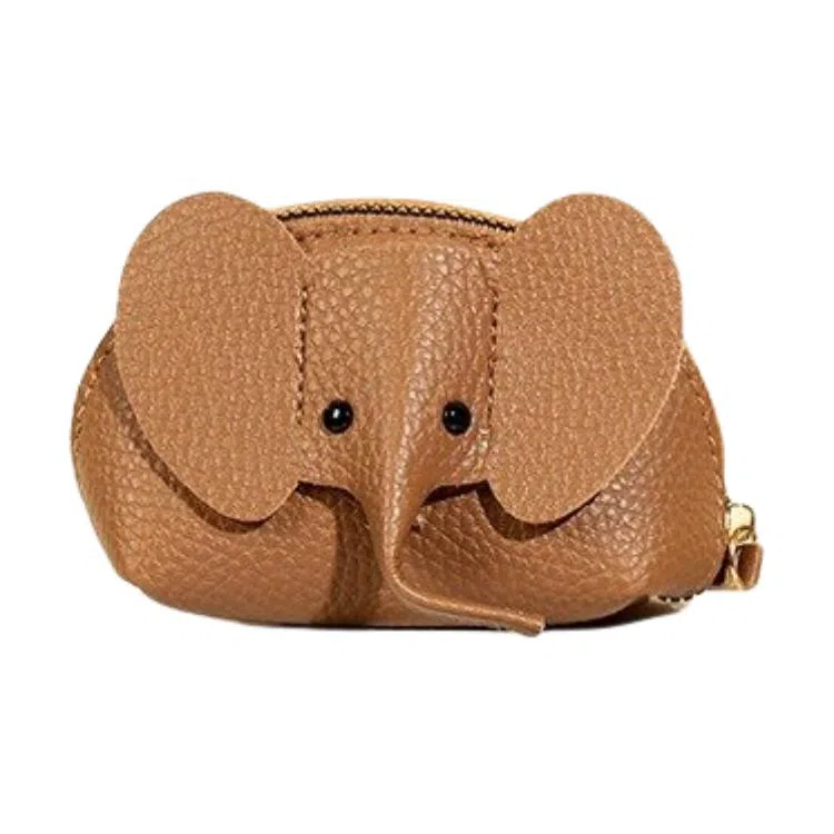 掐尖 个性大象设计百搭可爱 皮革 零钱包 女款 多色