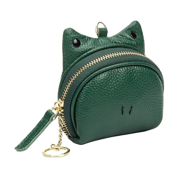 掐尖 纯色可爱卡通硬币钥匙收纳包 头层牛皮 零钱包 常规 女款 多色