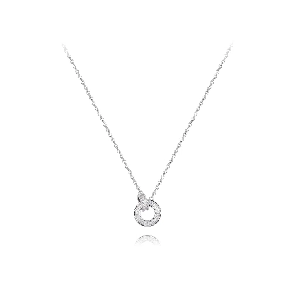 【纯银999 | 莫比乌斯】 六桂福珠宝 经典百搭小众设计轻奢高级感日常精致简约通勤温柔气质可调节锁骨链 足银 项链 女款