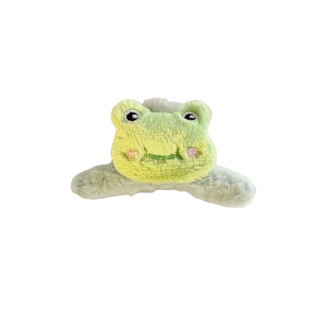 希铃 可爱毛绒 小动物卡通少女感抓夹 聚酯纤维 发夹 女款