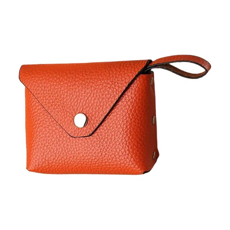 掐尖 便携式小巧简约纯色 头层牛皮 零钱包 男女同款情侣款 多色