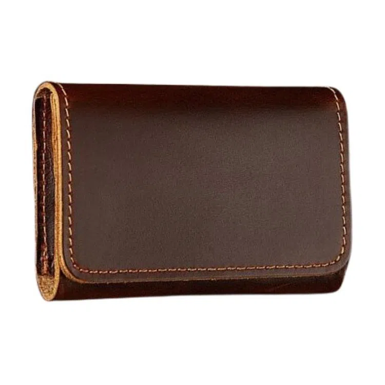 掐尖 复古纯色简约高级 头层疯马皮 卡包 常规 男女同款情侣款 深咖色/浅咖色/棕色