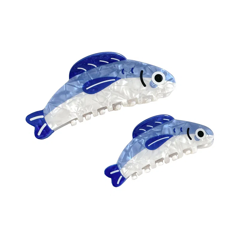 蒙妮 个性创意沙丁鱼抓夹小众设计 亚克力 发夹 女款