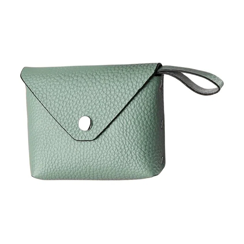 掐尖 便携式小巧简约纯色 头层牛皮 零钱包 男女同款情侣款 多色