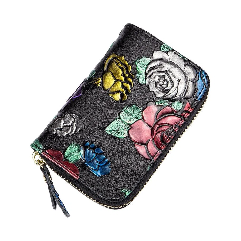 掐尖 时尚小众设计精致便携 牛皮 卡包 女款 多色