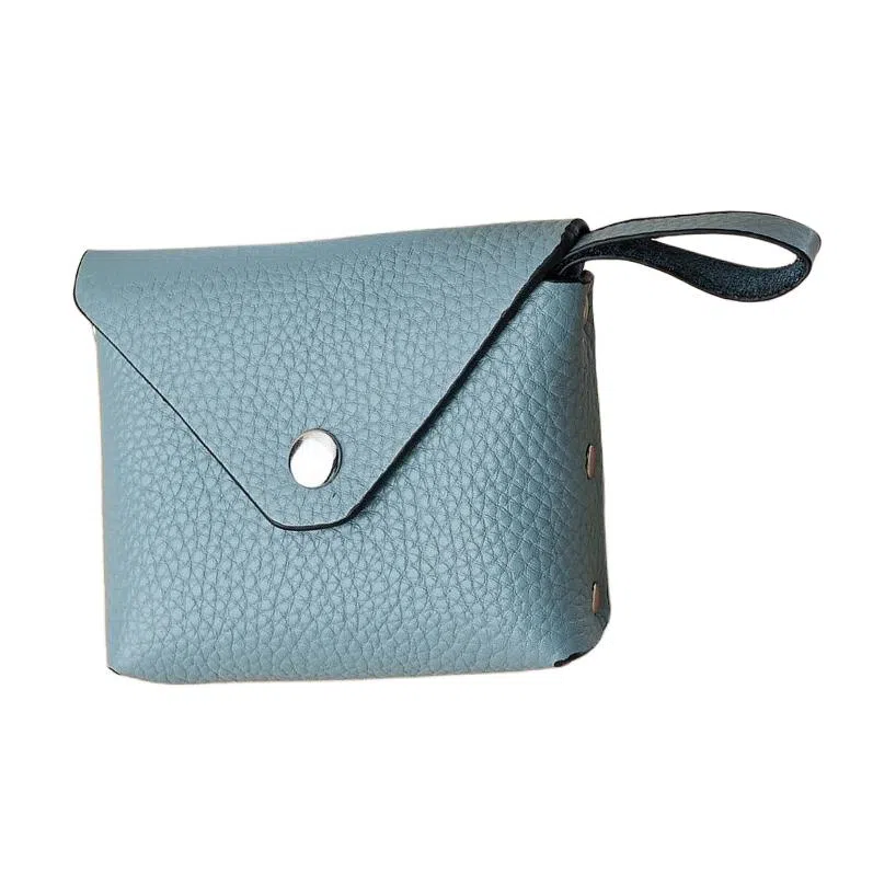 掐尖 便携式小巧简约纯色 头层牛皮 零钱包 男女同款情侣款 多色