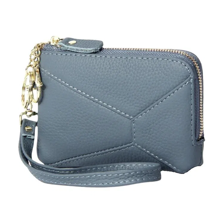 掐尖 纯色时尚潮流百搭 头层牛皮 零钱包 常规 男女同款情侣款 多色