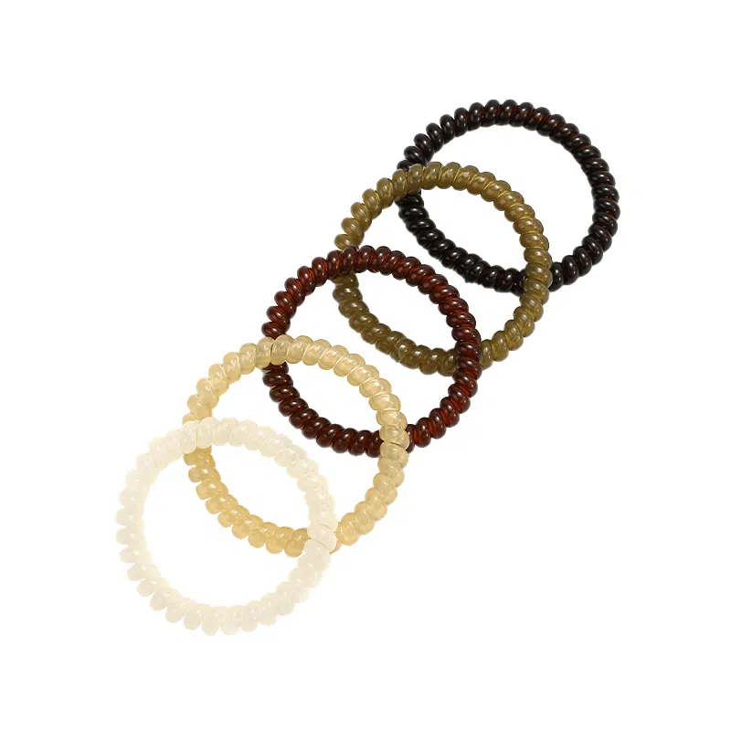 如花梦 高弹力耐用不伤发 莫兰迪色电话线 亚克力 发圈 女款