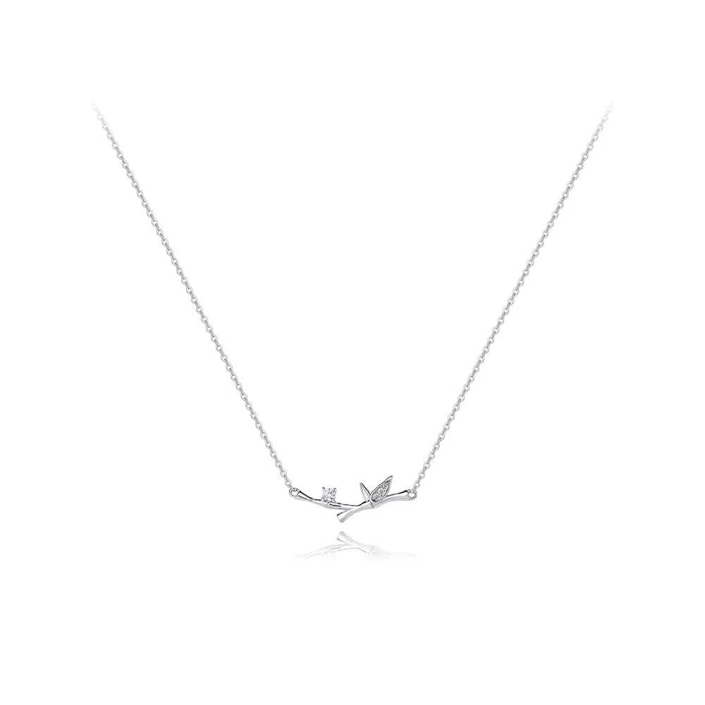 【纯银999 | 节节高升】 六桂福珠宝 经典百搭小众设计高级感日常简约精致通勤轻奢极简约会温柔气质可调节锁骨链 足银 项链 女款