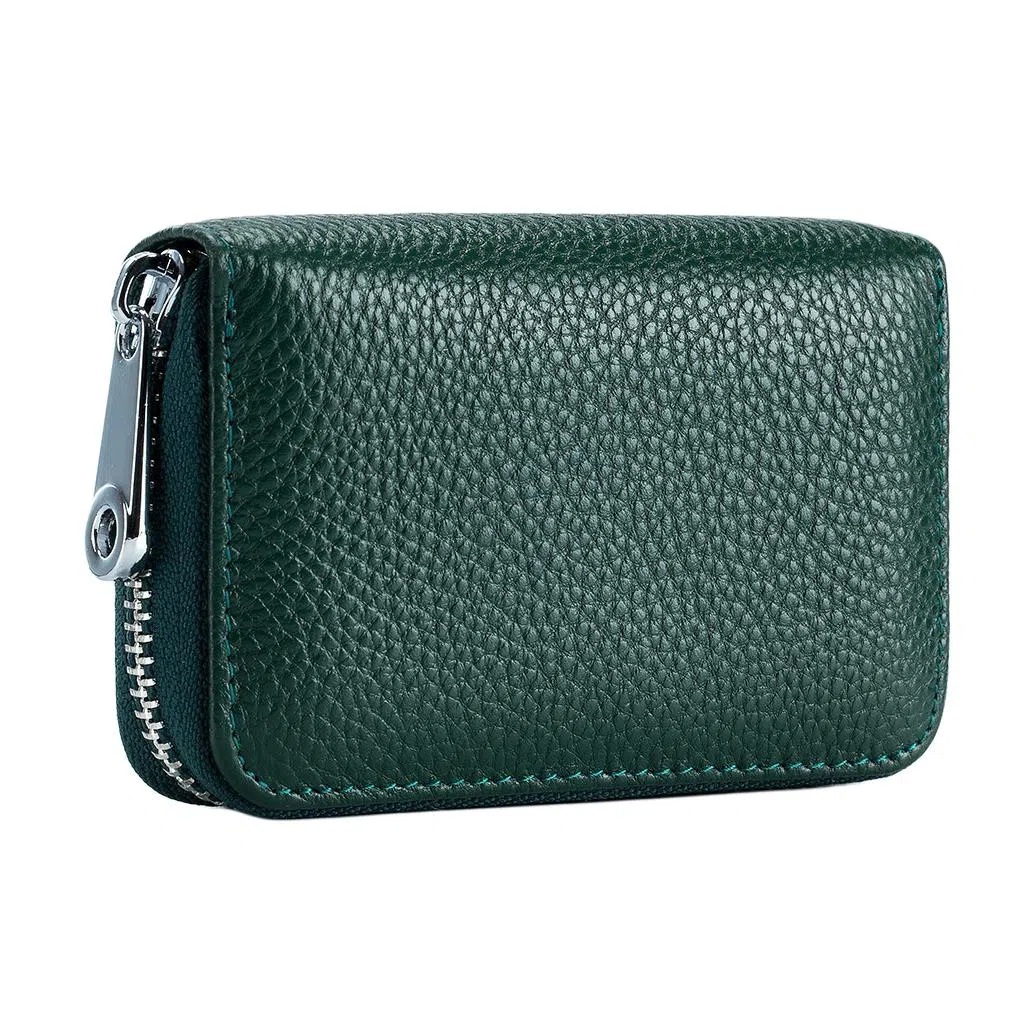 掐尖 风琴证件包拉链防盗刷磁卡夹卡片 头层牛皮 卡包 常规 男女同款情侣款 多色