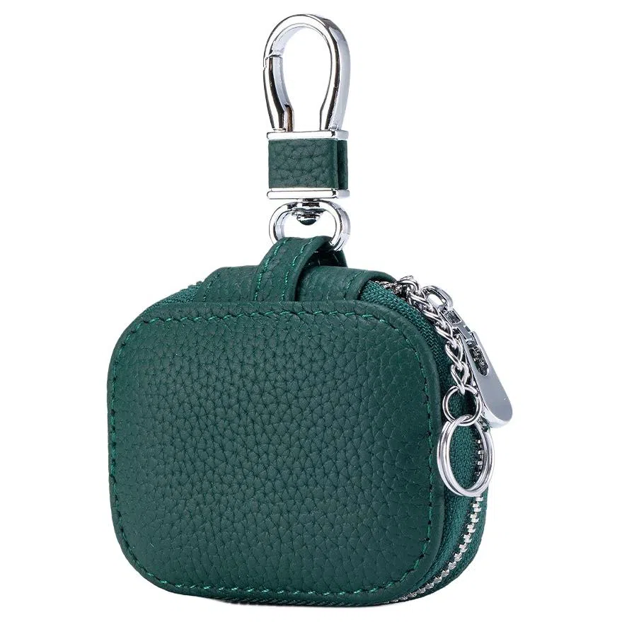 掐尖 真皮精致腰挂通用锁匙袋车锁收纳包 头层牛皮 耳机包 迷你 男女同款情侣款 多色