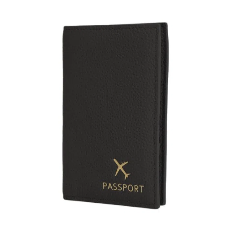 掐尖 纯色简约时尚百搭便携 头层牛皮 机票夹证件收纳包证件包护照包 男女同款情侣款 多色