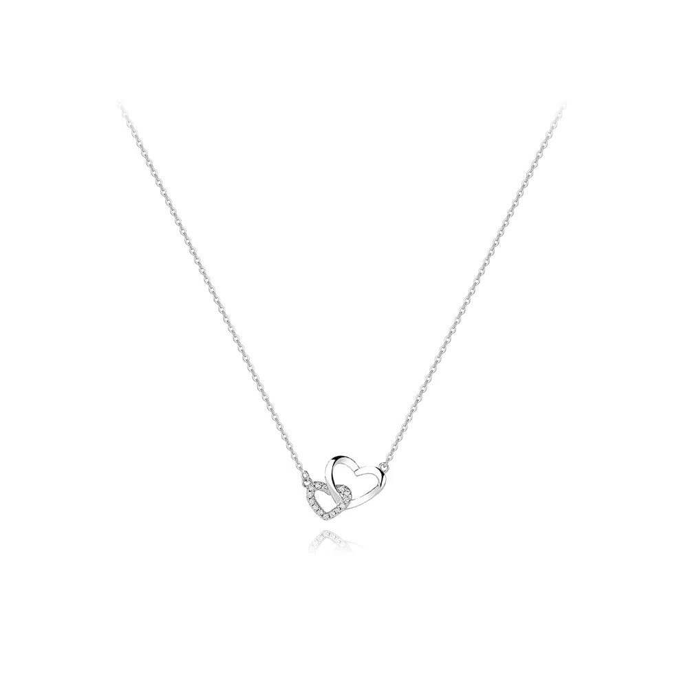 【纯银999 | 爱心】 六桂福珠宝 经典百搭小众设计轻奢高级感学生日常简约精致通勤极简约会温柔气质可调节 足银 项链 女款