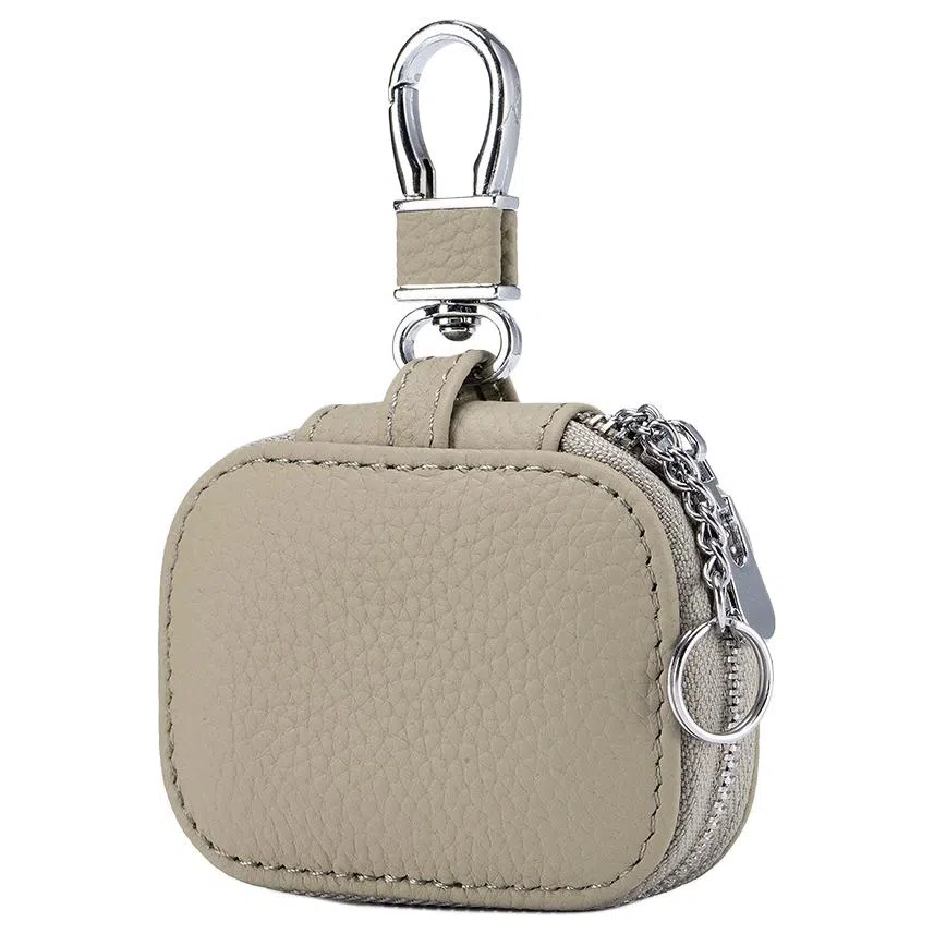 掐尖 真皮精致腰挂通用锁匙袋车锁收纳包 头层牛皮 耳机包 迷你 男女同款情侣款 多色