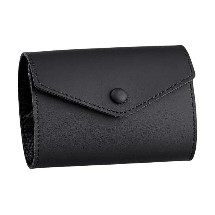 掐尖 风琴卡片包卡套名片夹证件包真皮零钱包 头层牛皮 卡包 男女同款情侣款 黑色 棕色