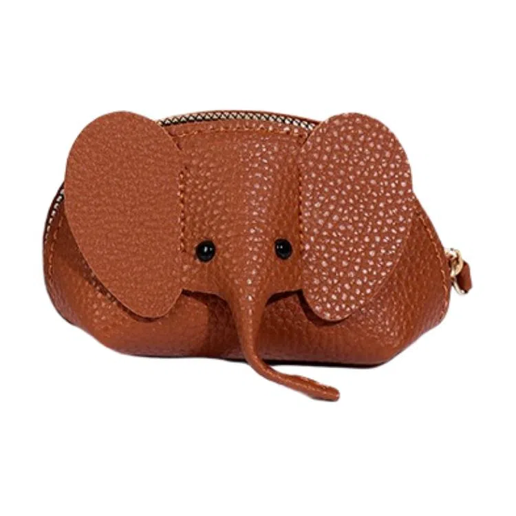 掐尖 个性大象设计百搭可爱 皮革 零钱包 女款 多色
