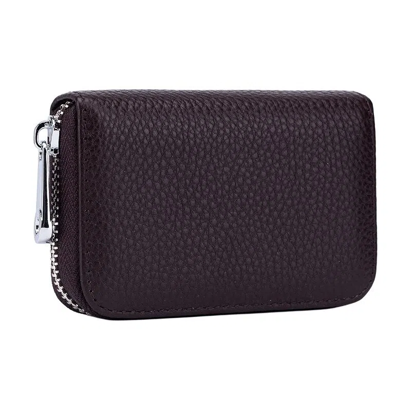 掐尖 风琴证件包拉链防盗刷磁卡夹卡片 头层牛皮 卡包 常规 男女同款情侣款 多色