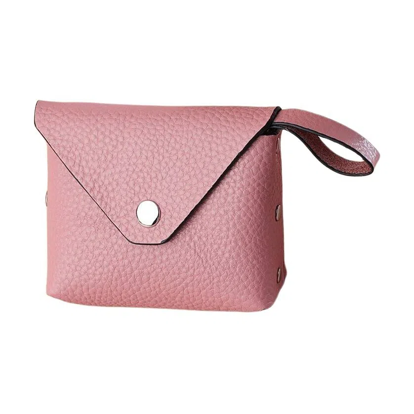 掐尖 便携式小巧简约纯色 头层牛皮 零钱包 男女同款情侣款 多色