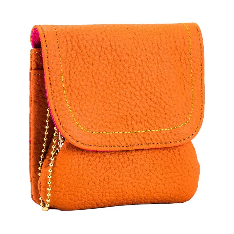 掐尖 真皮时尚简约小钱袋大容量创意硬币卡包夹子收纳包 头层牛皮 零钱包 常规 男女同款情侣款 多色