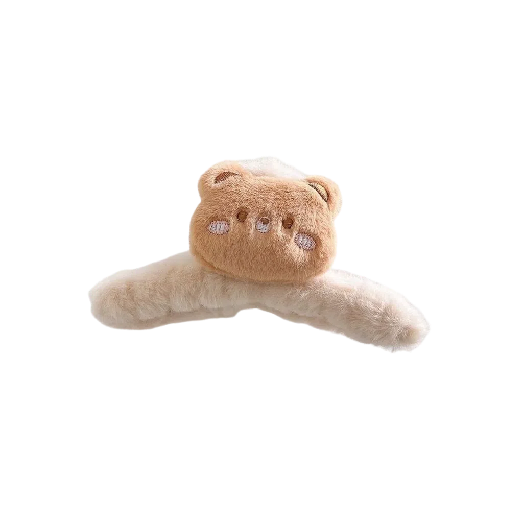 希铃 可爱毛绒 小动物卡通少女感抓夹 聚酯纤维 发夹 女款