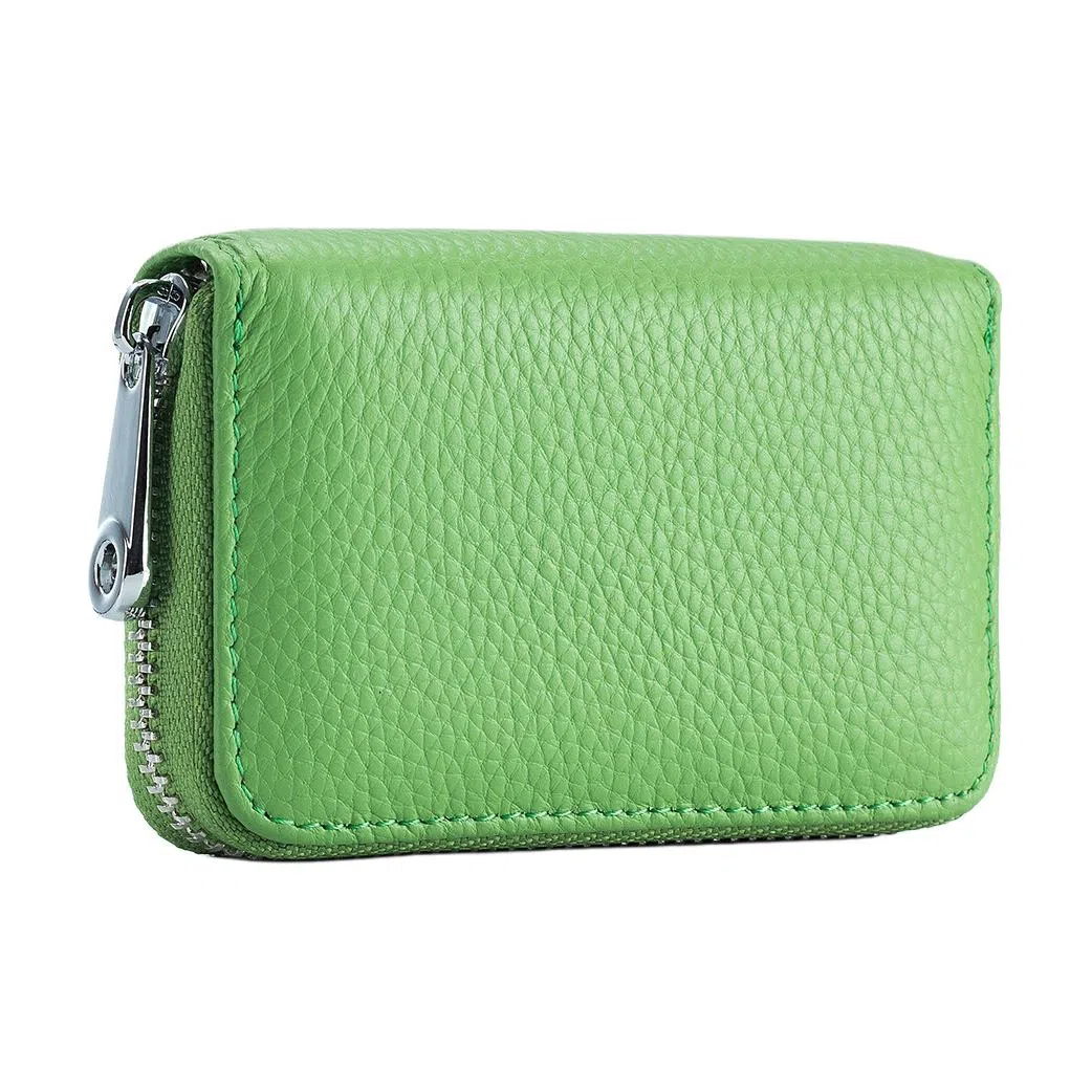 掐尖 风琴证件包拉链防盗刷磁卡夹卡片 头层牛皮 卡包 常规 男女同款情侣款 多色