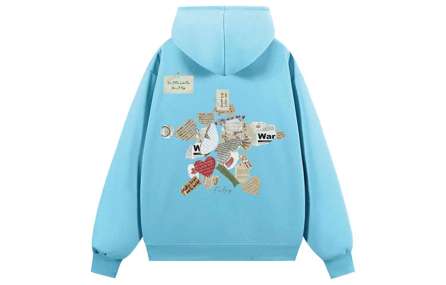 FORHUG Geometric Print Hoodie