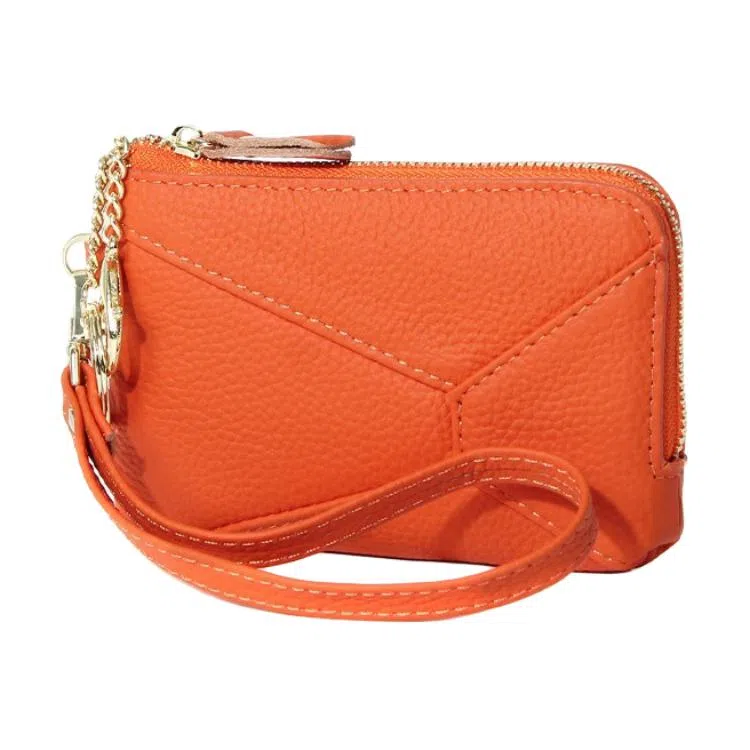 掐尖 纯色时尚潮流百搭 头层牛皮 零钱包 常规 男女同款情侣款 多色