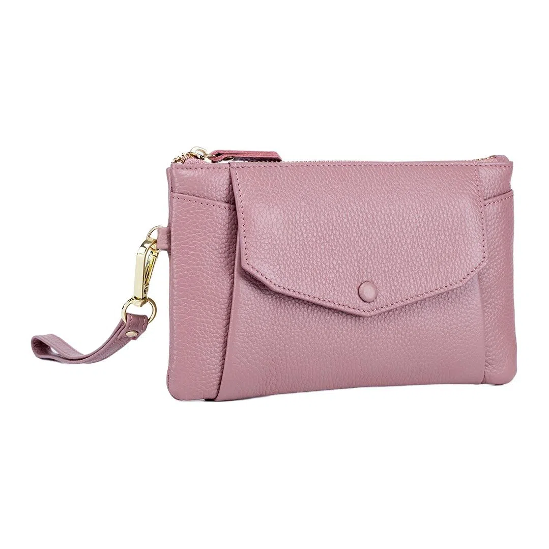 掐尖 纯色小众长款真皮简约 头层牛皮 钱包 女款 多色