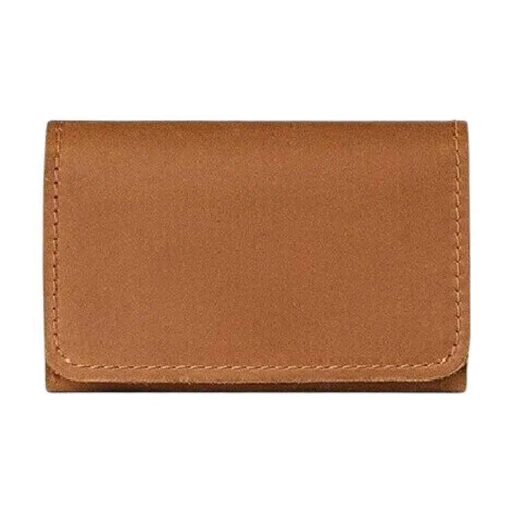 掐尖 复古纯色简约高级 头层疯马皮 卡包 常规 男女同款情侣款 深咖色/浅咖色/棕色