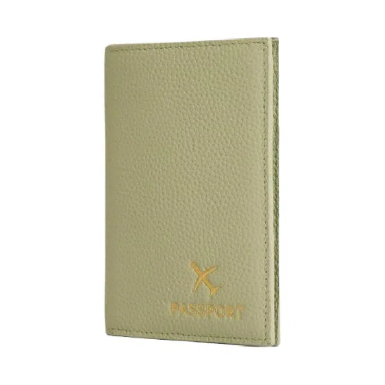 掐尖 纯色简约时尚百搭便携 头层牛皮 机票夹证件收纳包证件包护照包 男女同款情侣款 多色