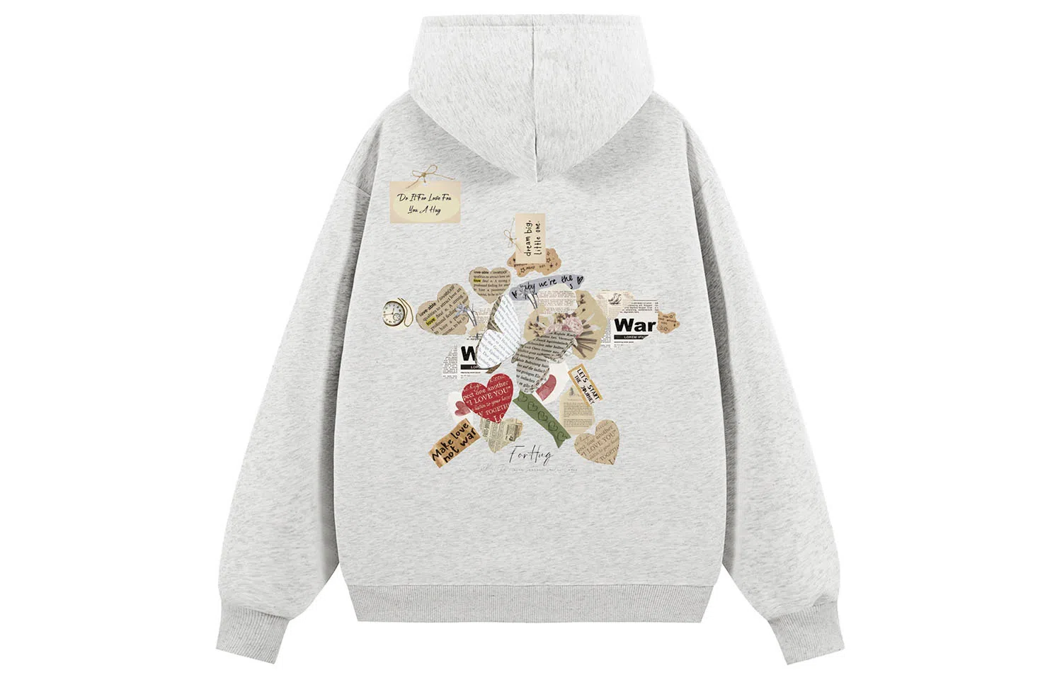 FORHUG Geometric Print Hoodie