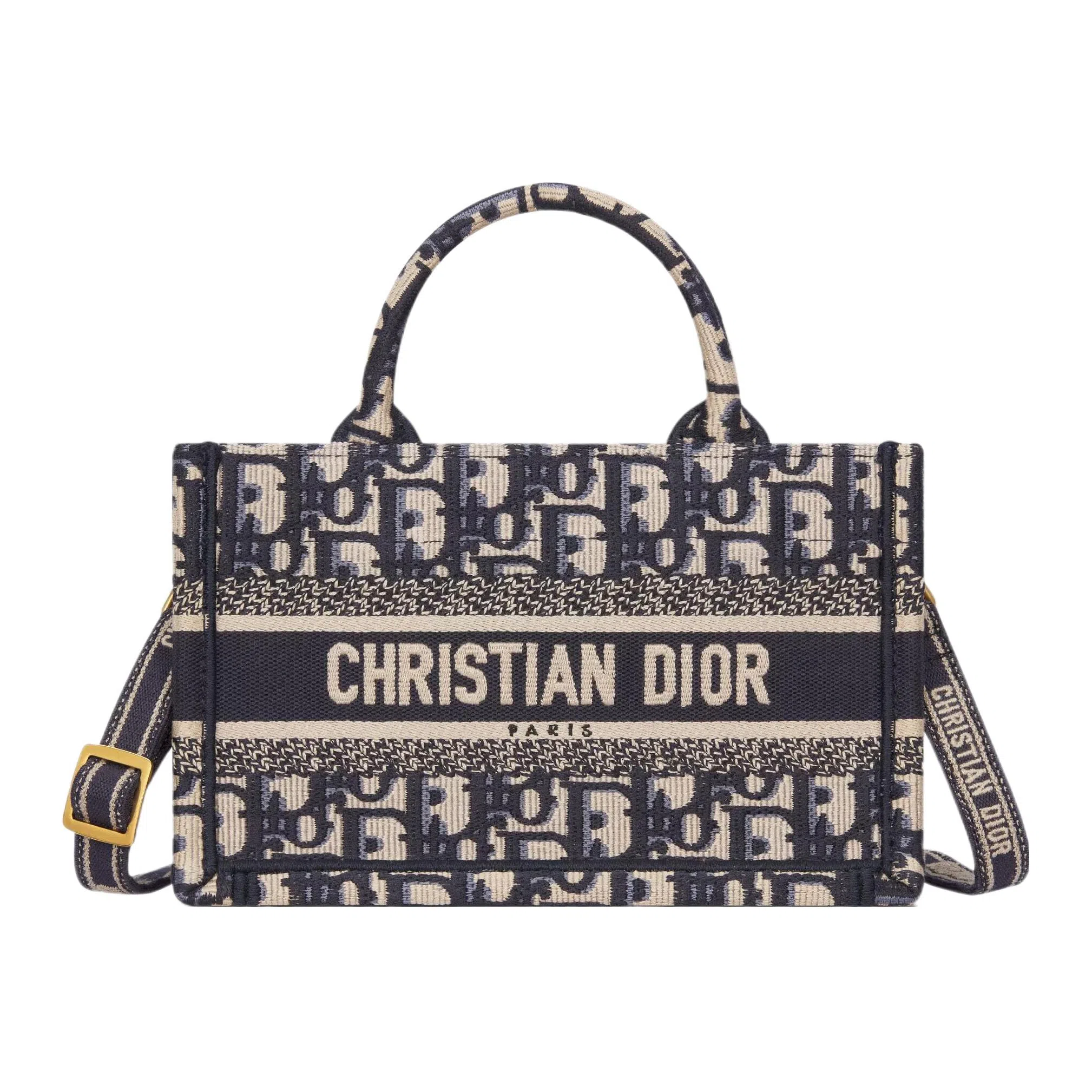 Dior Book Tote Mini Blue Beige