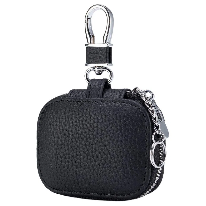 掐尖 真皮精致腰挂通用锁匙袋车锁收纳包 头层牛皮 耳机包 迷你 男女同款情侣款 多色