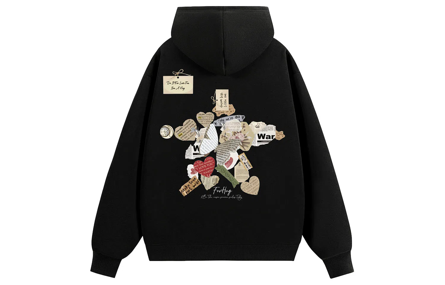 FORHUG Geometric Print Hoodie