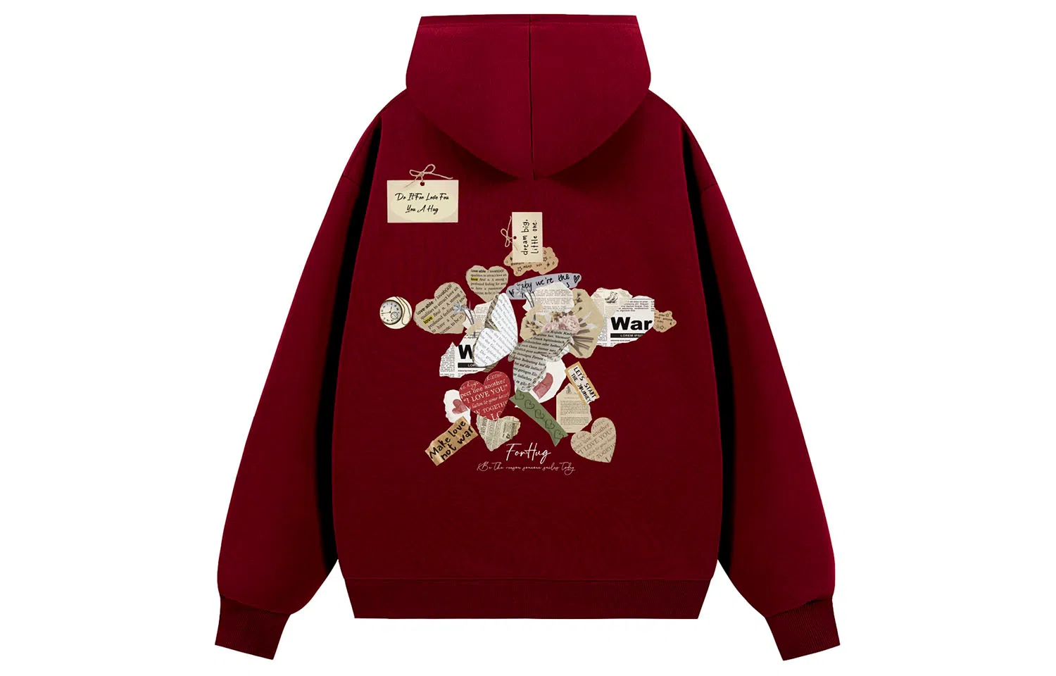 FORHUG Geometric Print Hoodie