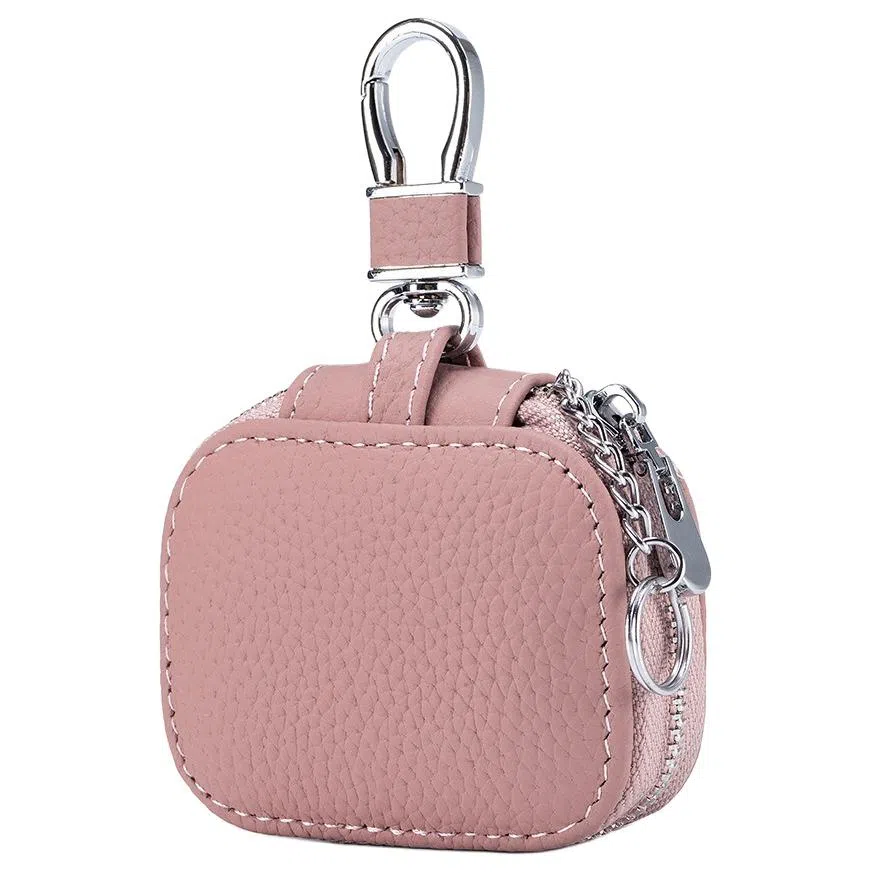 掐尖 真皮精致腰挂通用锁匙袋车锁收纳包 头层牛皮 耳机包 迷你 男女同款情侣款 多色