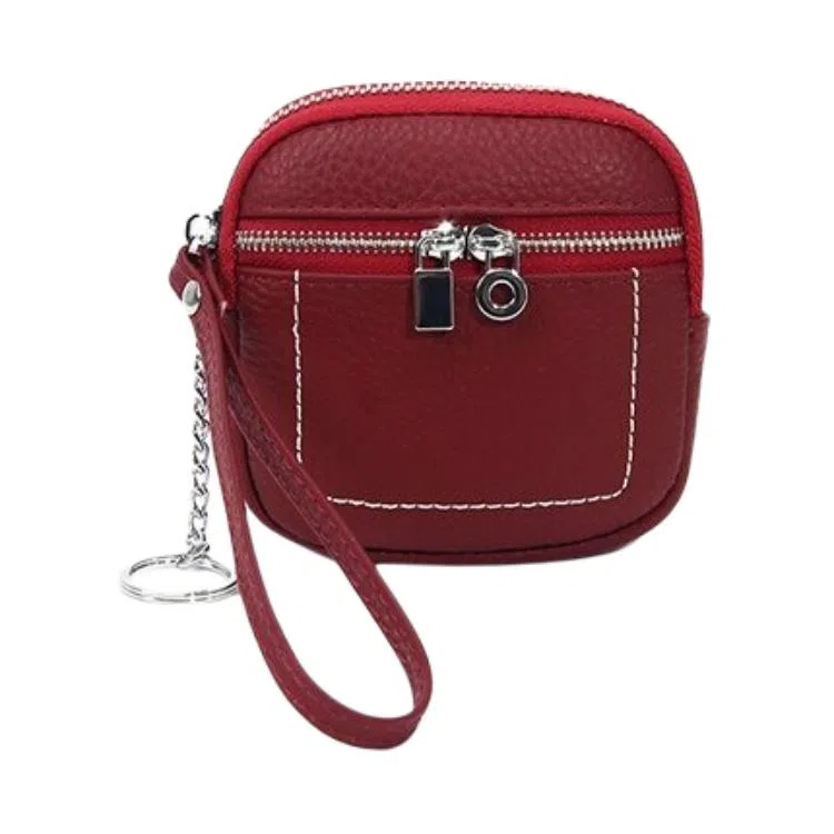 掐尖 简约纯色小巧精致 头层牛皮 零钱包 常规 男女同款情侣款 多色