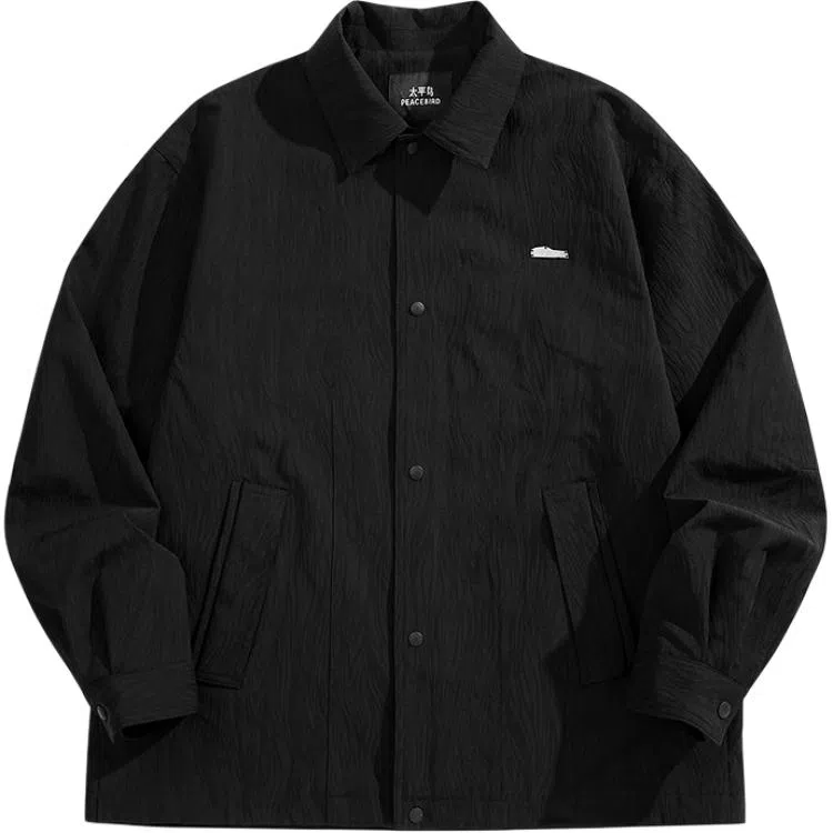 PEACEBIRD MEN Textured Collar Jacket
