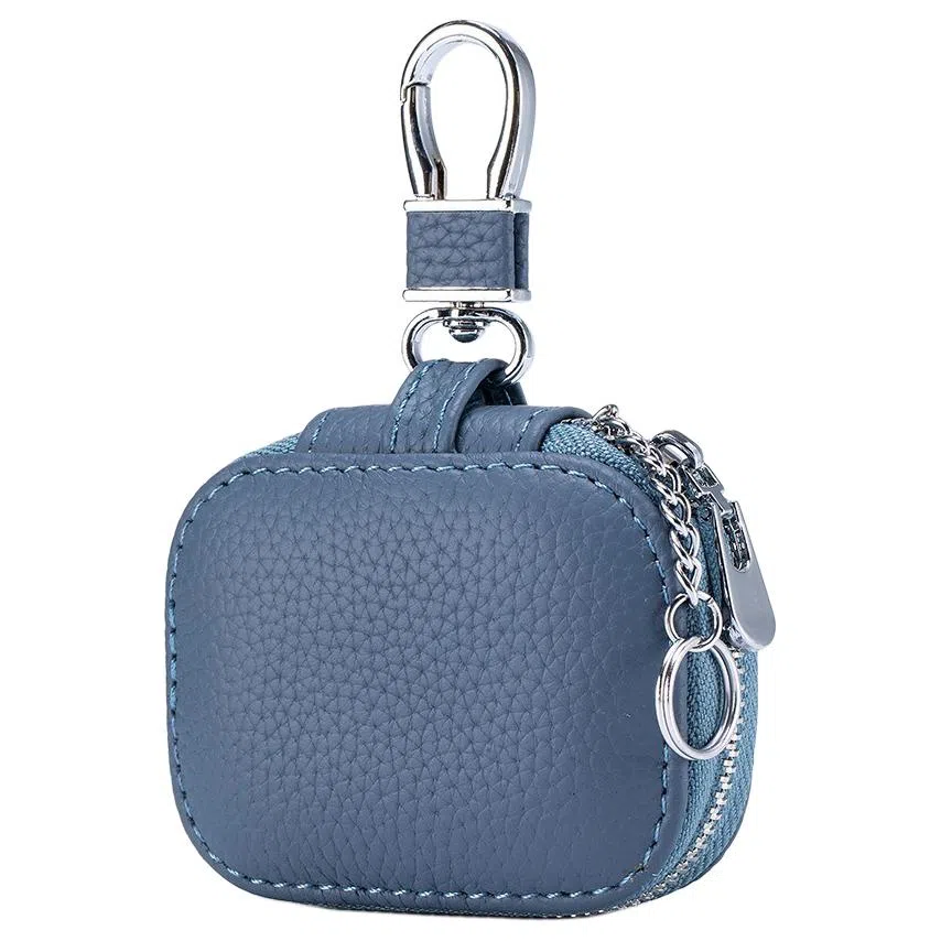 掐尖 真皮精致腰挂通用锁匙袋车锁收纳包 头层牛皮 耳机包 迷你 男女同款情侣款 多色