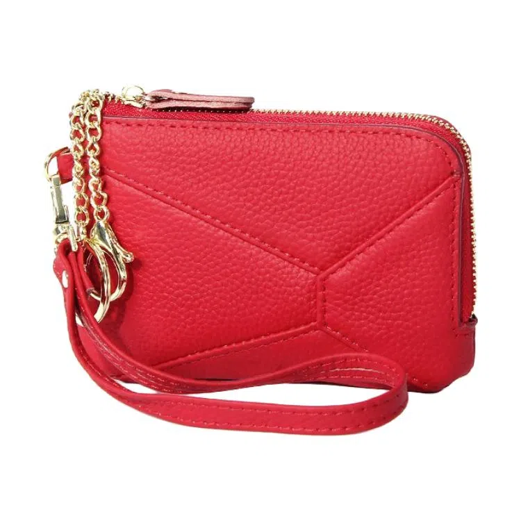 掐尖 纯色时尚潮流百搭 头层牛皮 零钱包 常规 男女同款情侣款 多色