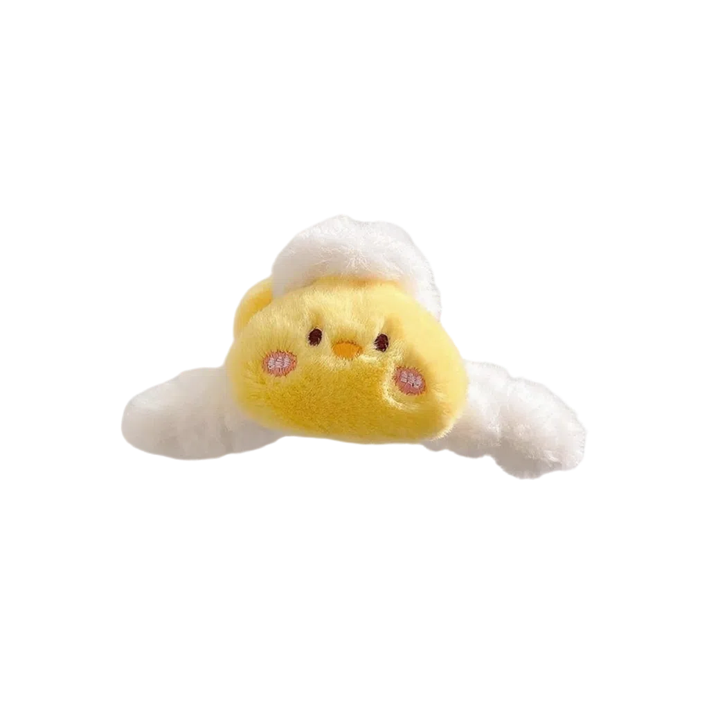 希铃 可爱毛绒 小动物卡通少女感抓夹 聚酯纤维 发夹 女款