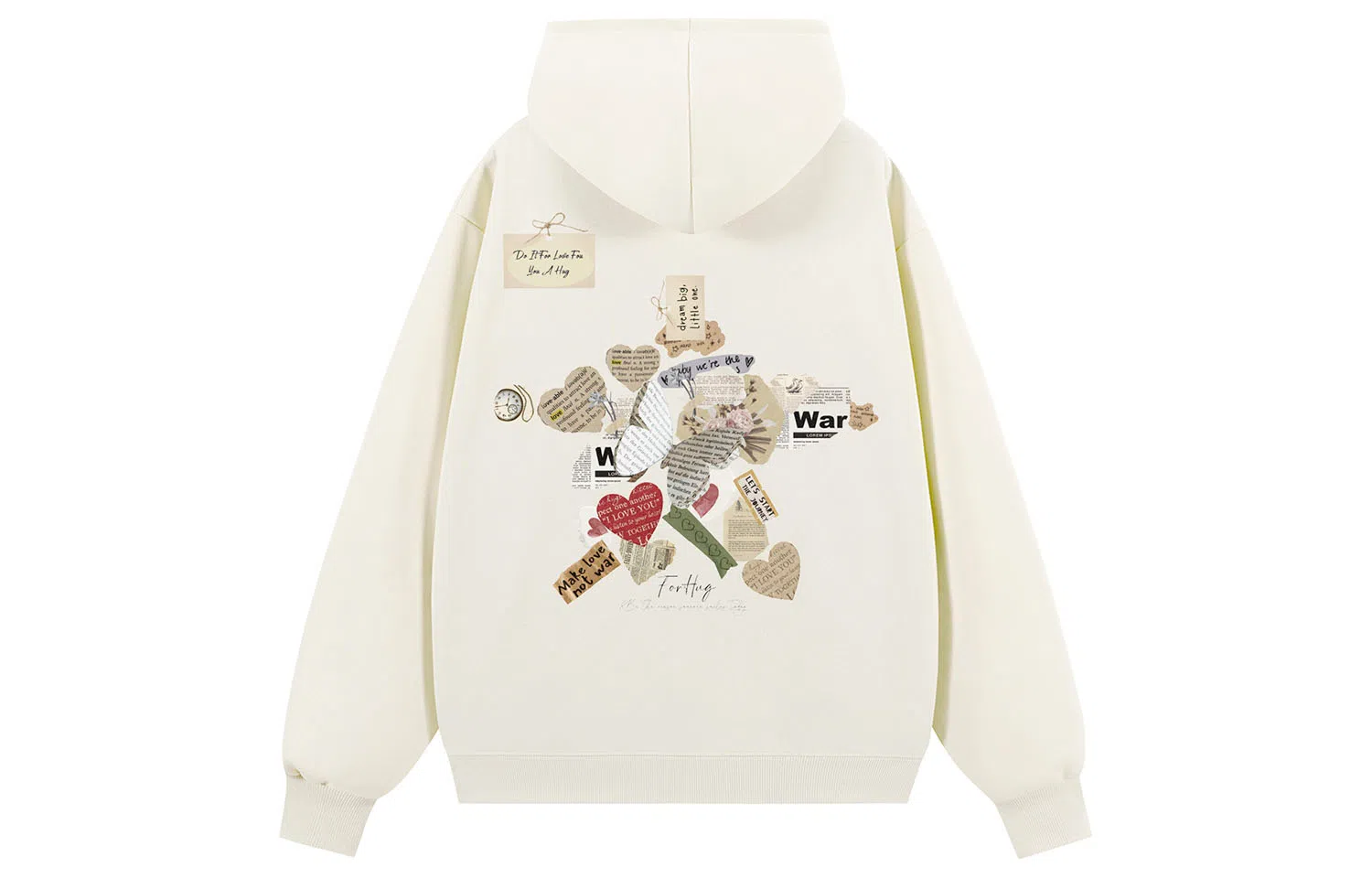 FORHUG Geometric Print Hoodie