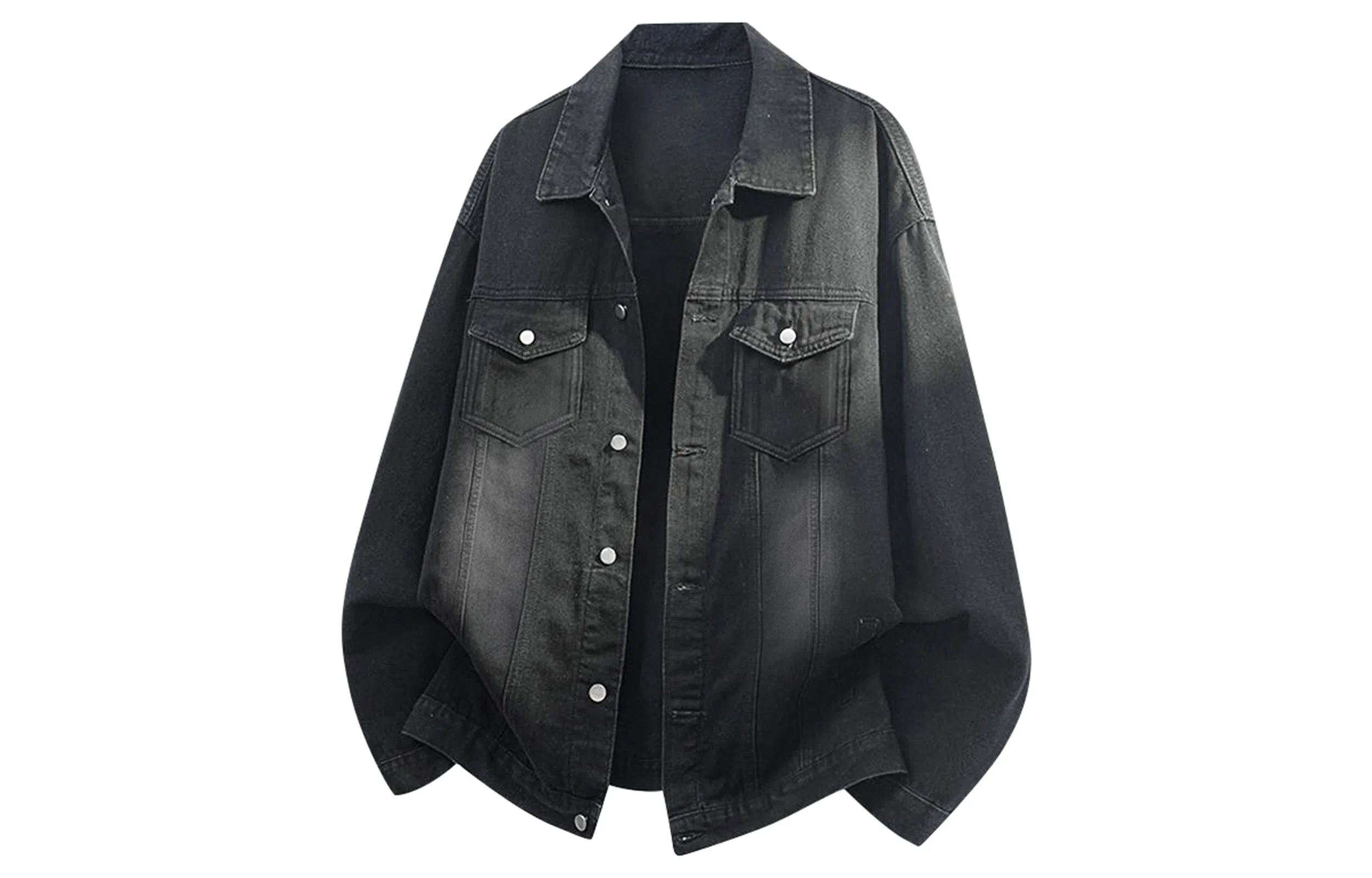 王者荣耀 美式复古水洗高街珍珠烫衬衫宽松舒适痞帅青少年休闲时尚百搭牛仔外套 男女同款