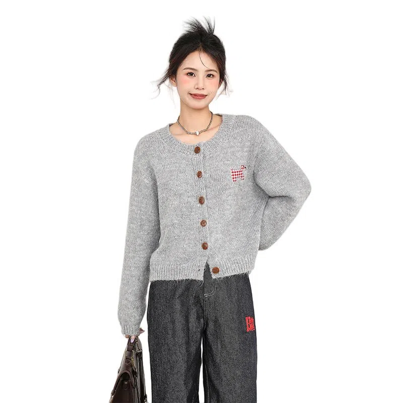 柏黛妃 开衫韩系短款外套上衣针织衫 女款