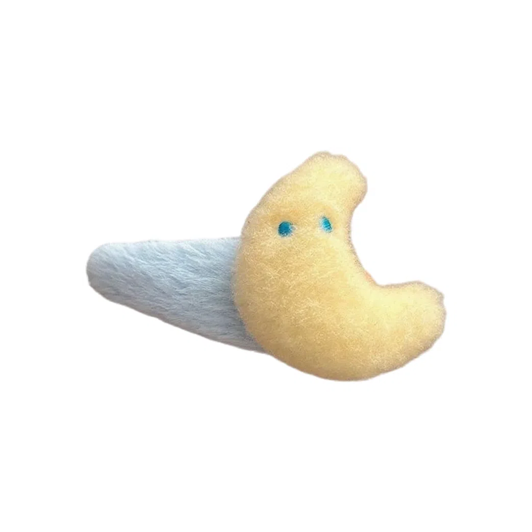 希铃 可爱毛绒甜美星星月亮 聚酯纤维 发夹 女款