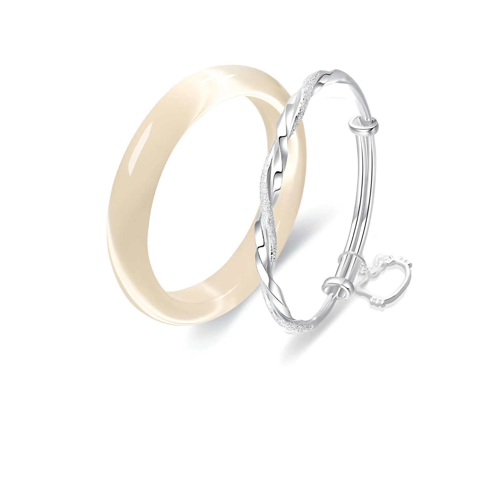 琉堇 招财猫莫比乌斯环可推拉调节叮当镯 新中式国风圆条贵妃镯 轻奢简约设计日常通勤百搭美人镯 限定周年礼盒#好运 合金 手镯 女款