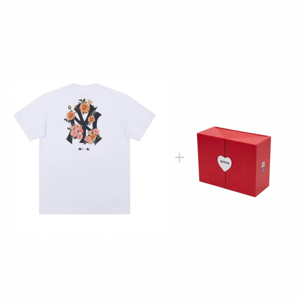 New Era x MLB SS24 Floral Logo T-Shirt White