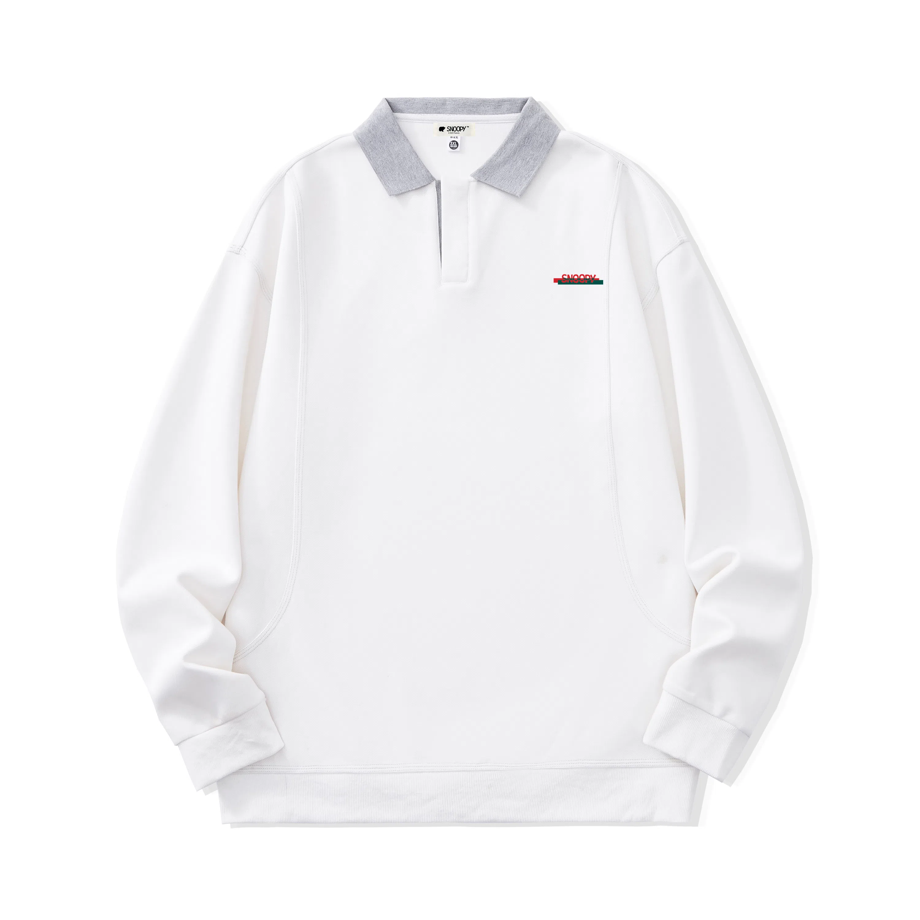 SNOOPY Colorblock Pullover Collar Sweatshirt