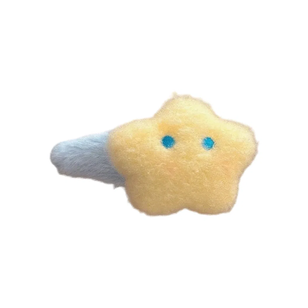 希铃 可爱毛绒甜美星星月亮 聚酯纤维 发夹 女款