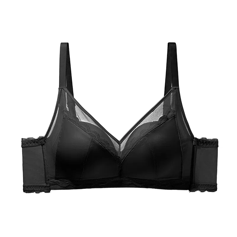 二三二三 透气吸汗蕾丝花边亲肤柔软聚拢塑型防下垂无痕舒适豹纹纯欲美背时尚百搭无钢圈可调节肩带文胸 女款